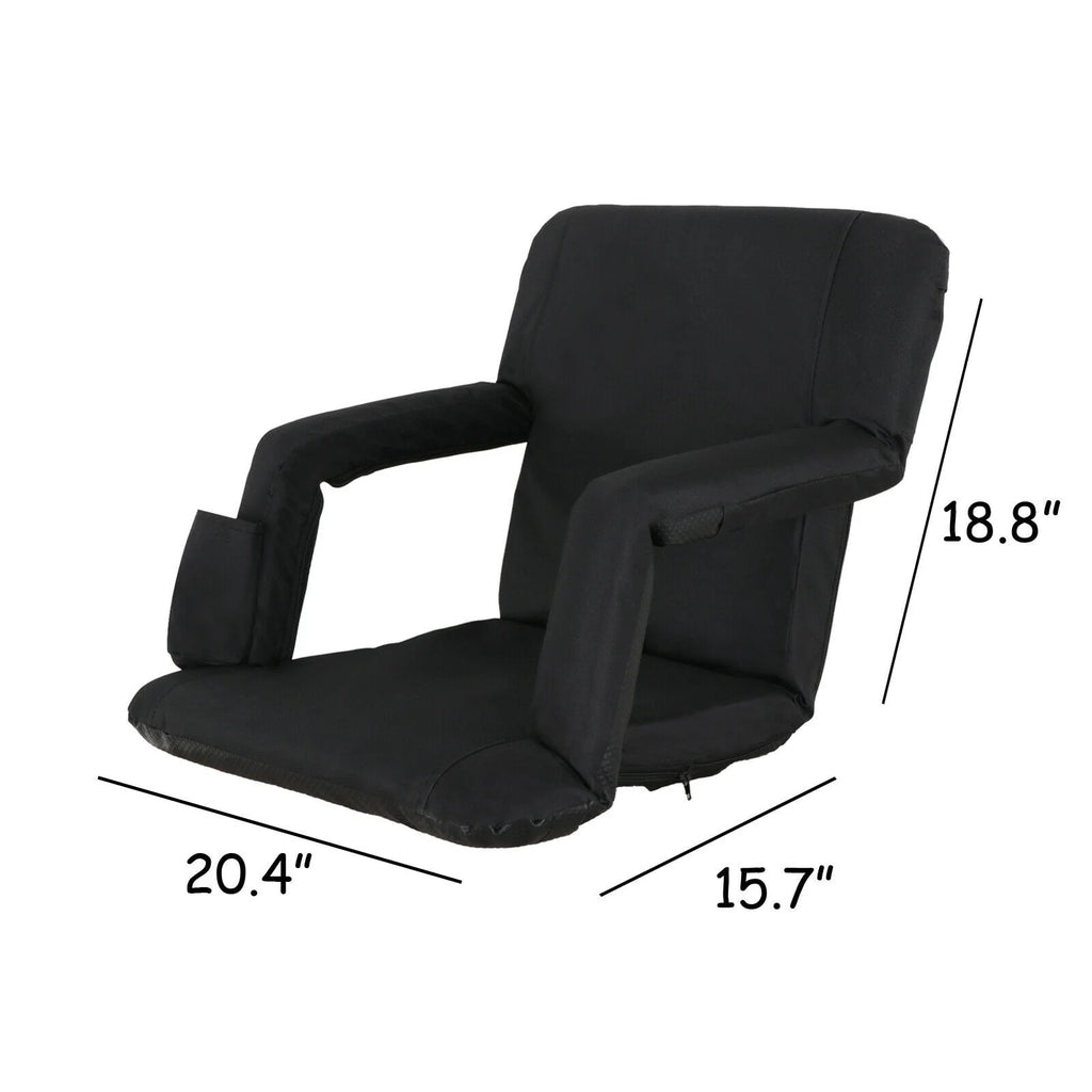 Black Reclining Stadium Seat Chair B9201