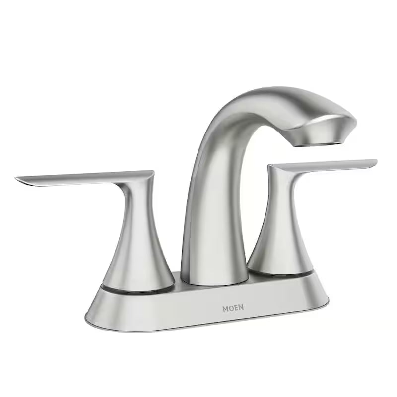 4 in. Centerset Double-Handle Bathroom Faucet Brushed Nickel A3061