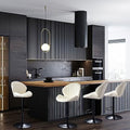 Adjustable Velvet Swivel Barstools Set of 4 J952
