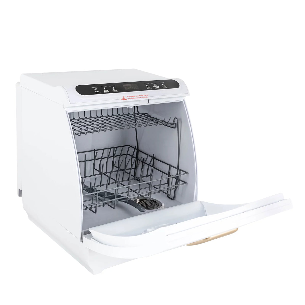 900W White Compact Countertop Dishwasher P712