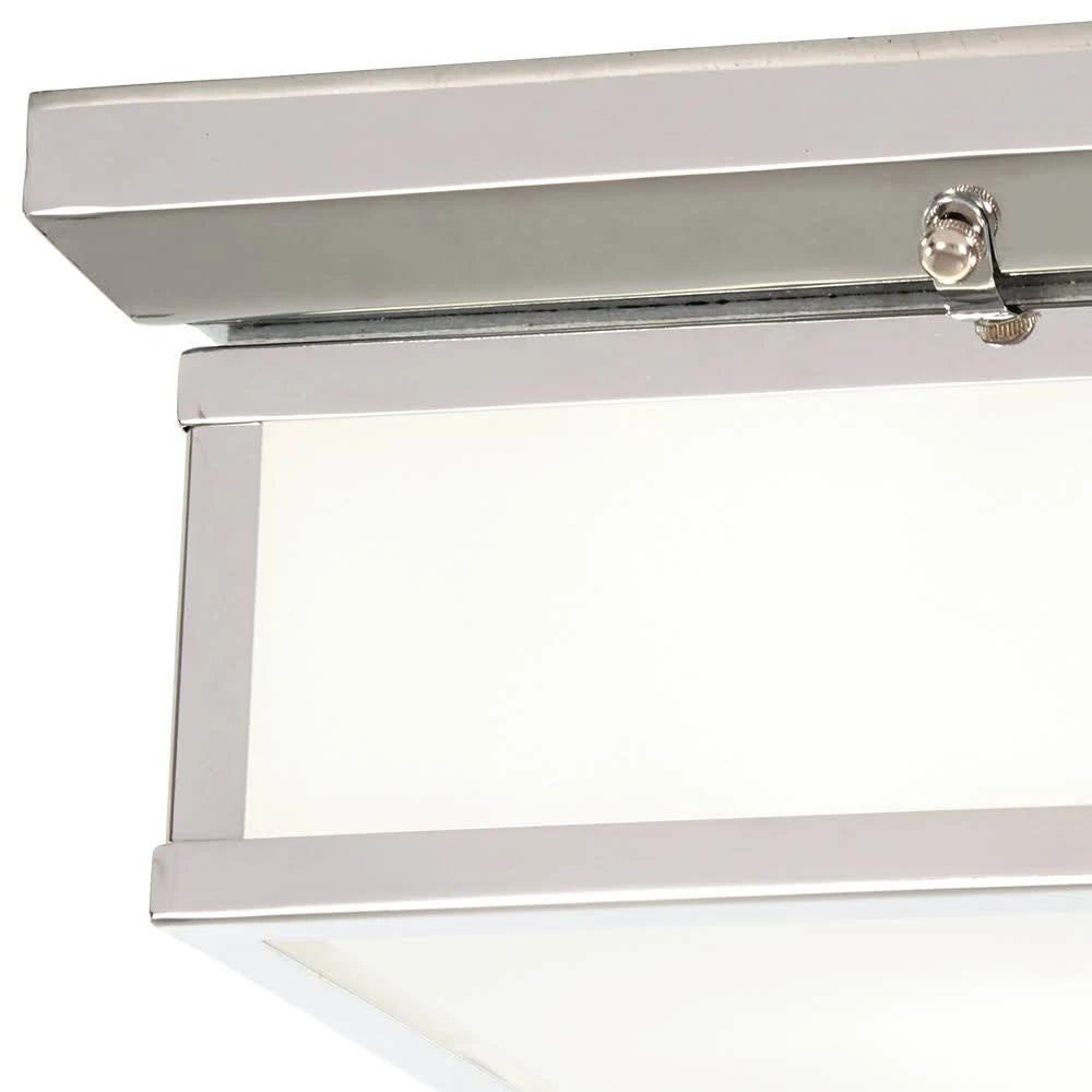2 Light Chrome Flush Mount F155