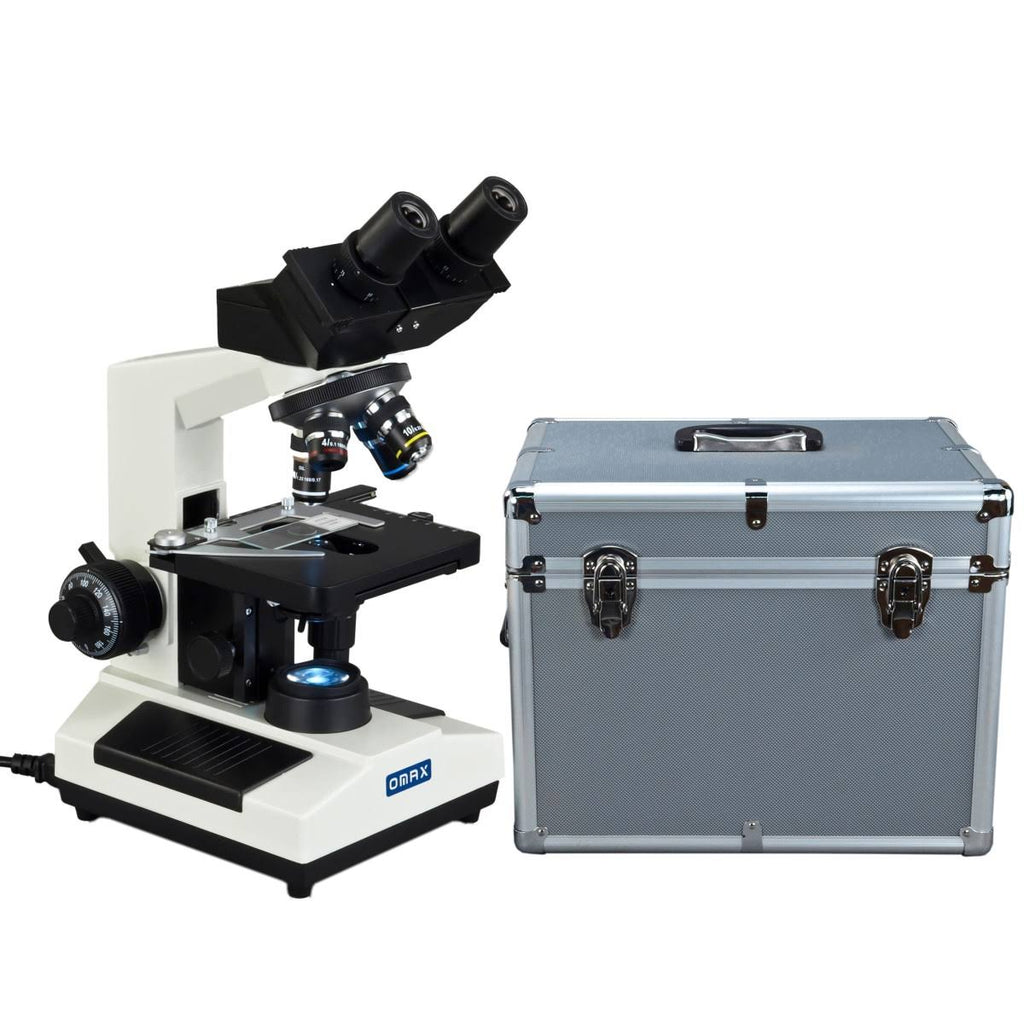 40X-2000X Compound Binocular LED Biological Microscope with Aluminum Carrying Case V5860