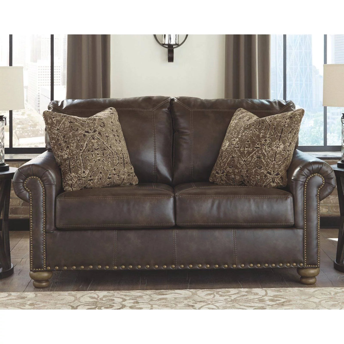 Coffee Loveseat B27406