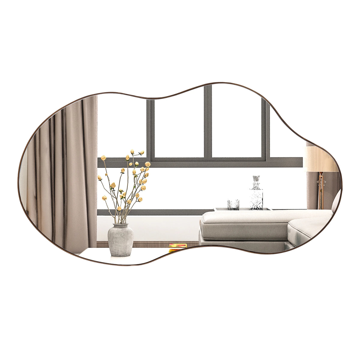 Cloud Shaped Asymmetrical Wall Mirror 22"x36" P63205