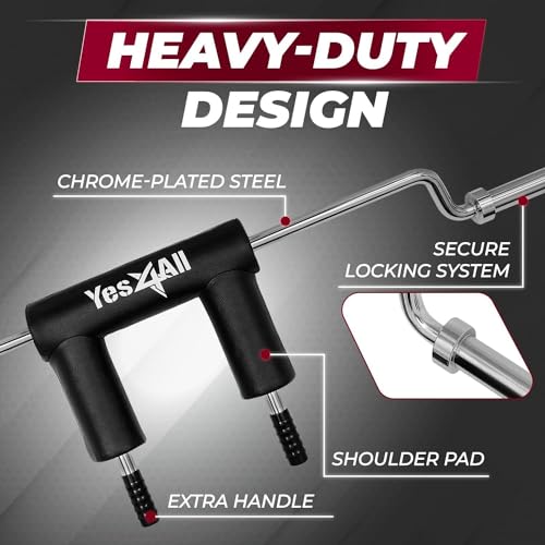 Multi Grip Barbell & Cable Attachment with 2 Collars D9130