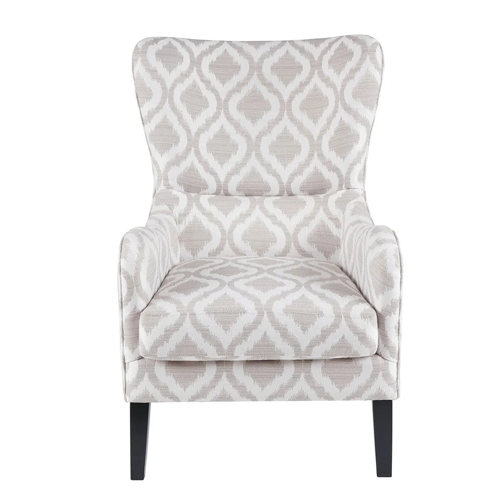 Transitional Swoop Wing Chair with Round Arm K8296
