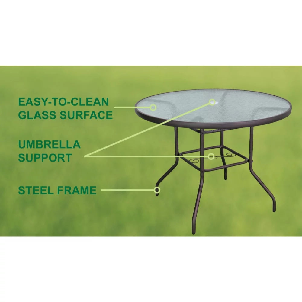 Brown 5-Piece Patio Dining Set X76271