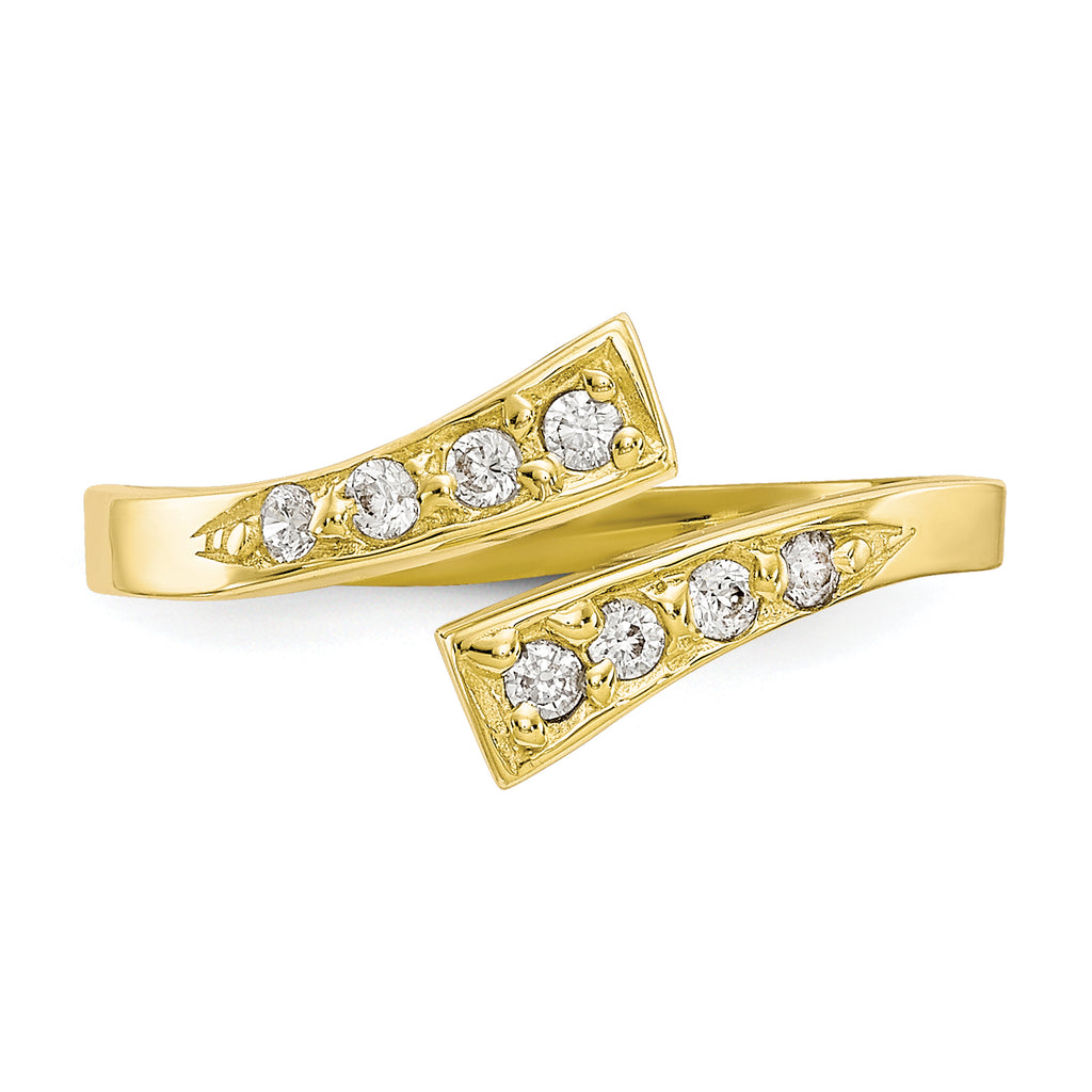 10k Yellow Gold CZ Toe Ring H3533