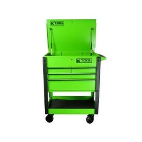 Green Locking Drawer Tool Cart V6736
