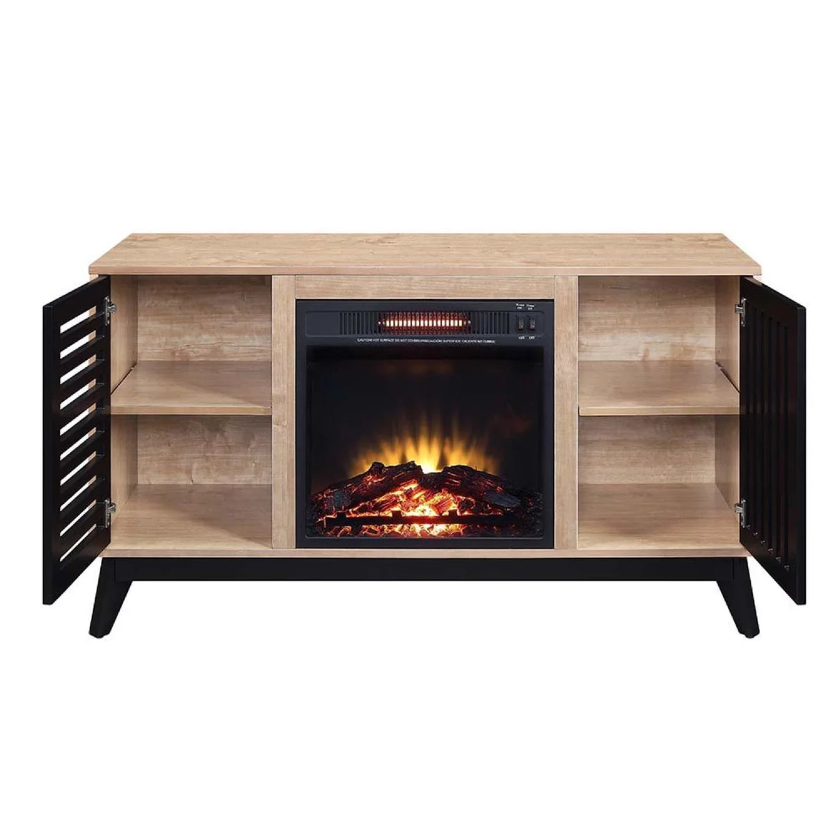 47 Inch Wood Console Table with Electric Fireplace N66507