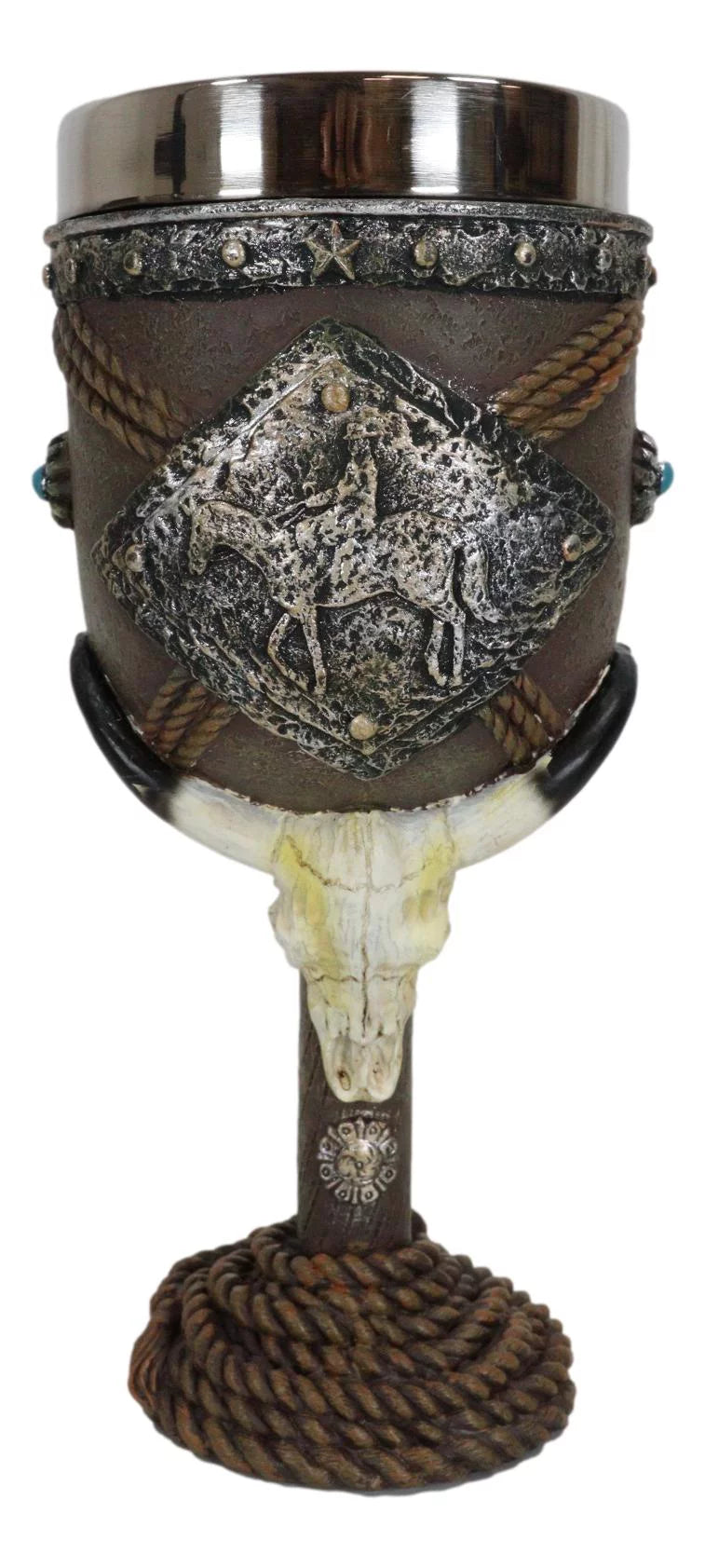 Bison Steer Skull Wine Goblet Chalice K3400