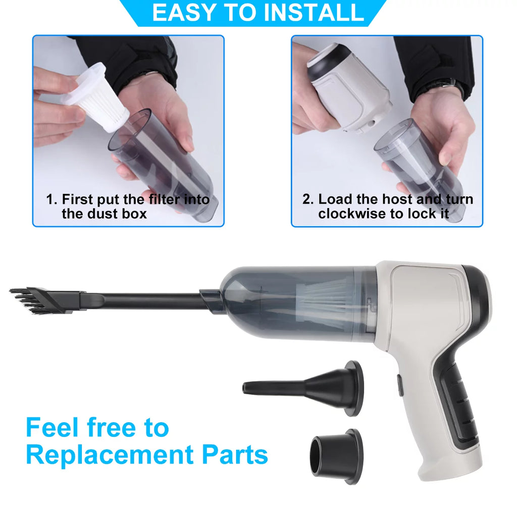 4 In 1 Handheld Wireless Car Vacuum Cleaner 9000Pa Strong Suction Mini Cleaner W279881