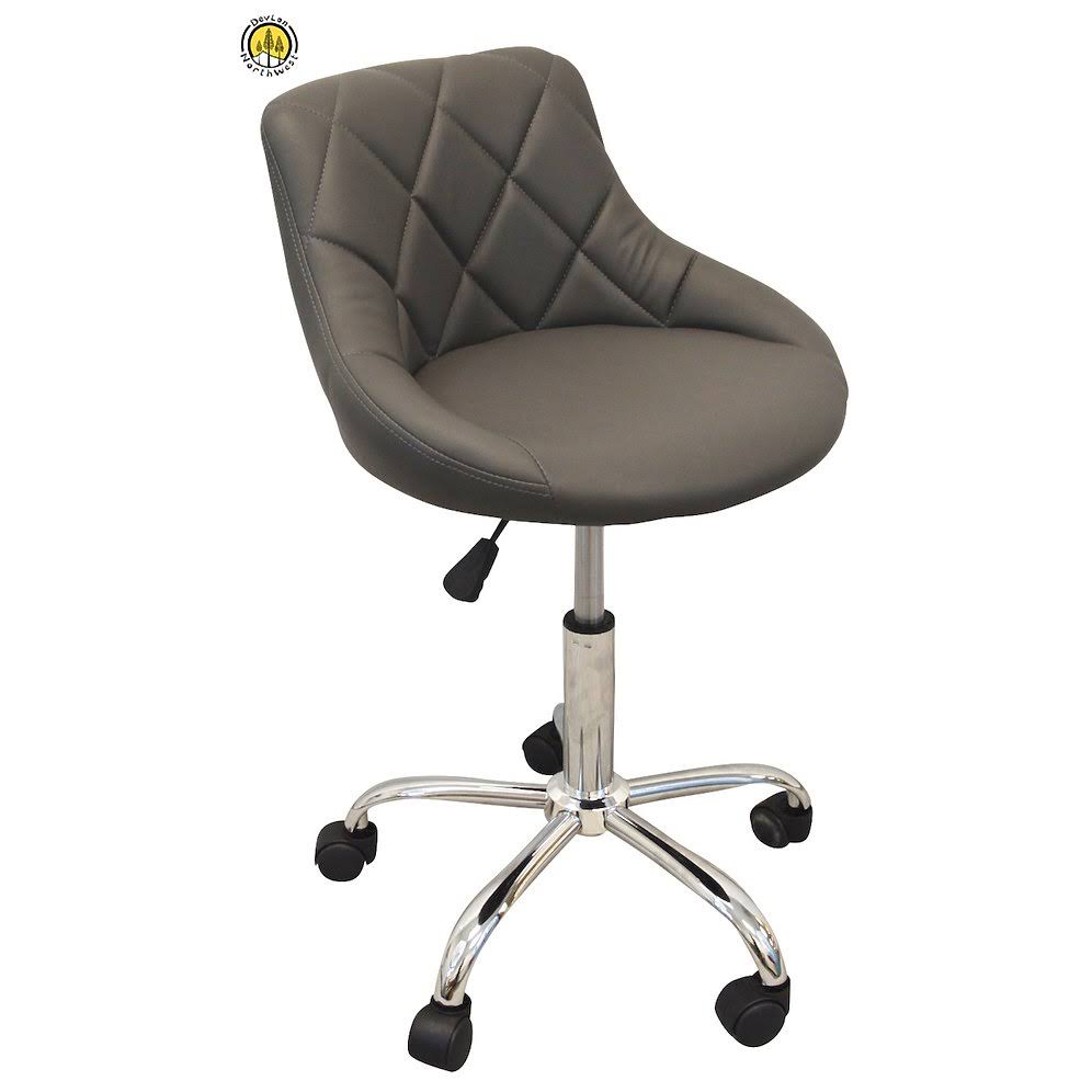 Gray Adjustable Rolling Stool S5773