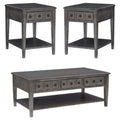 3-Piece Coffee Table Set with 2 Accent Tables in Gray L9677