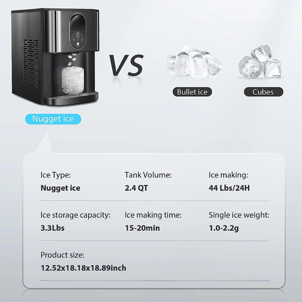 Black Countertop Nugget Ice Maker Q982