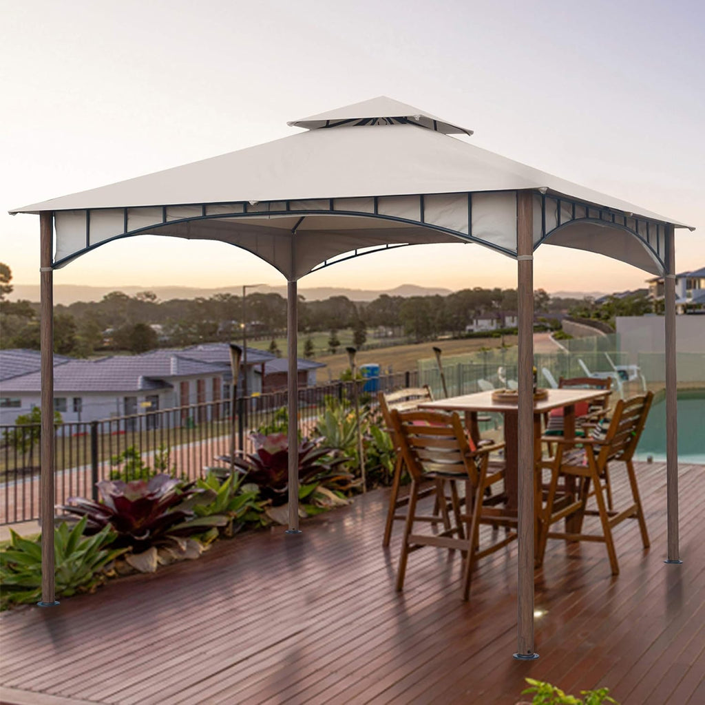 10x10 Waterproof Steel Gazebo (Beige) Y52675