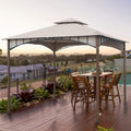 10x10 Waterproof Steel Gazebo (Beige) Y52675
