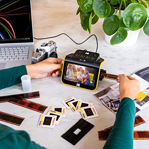 Film & Slide Scanner with 5” LCD Screen, 22MP JPEG Photos, Compatible with 135, 126 and 110 Film X40477