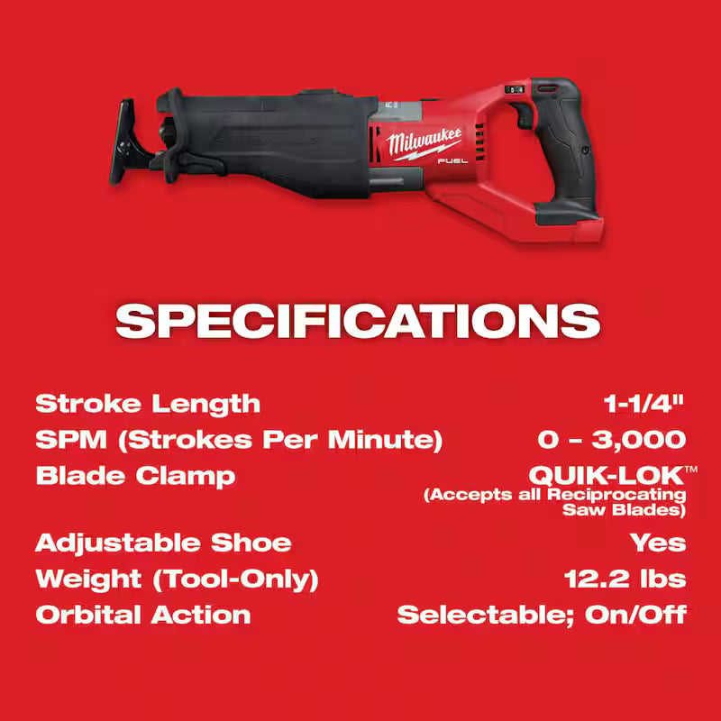 18V Brushless Cordless Reciprocating Saw Y610335