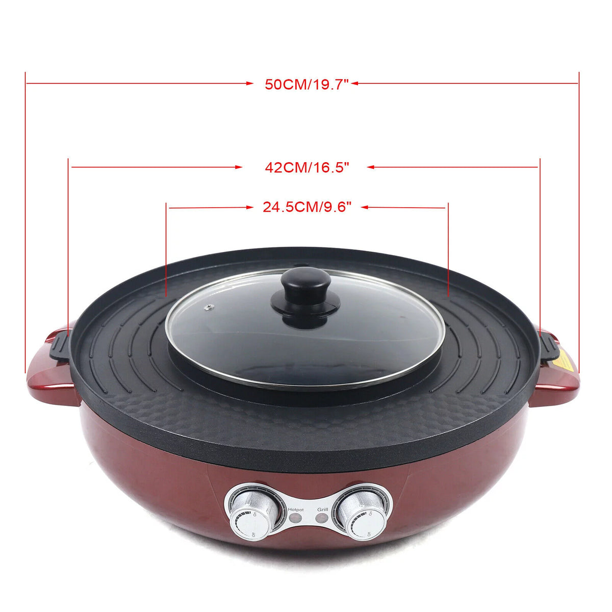 2 in 1 Electric Hot Pot Grill W243863