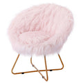 Pink Faux Fur Papasan Chair P574