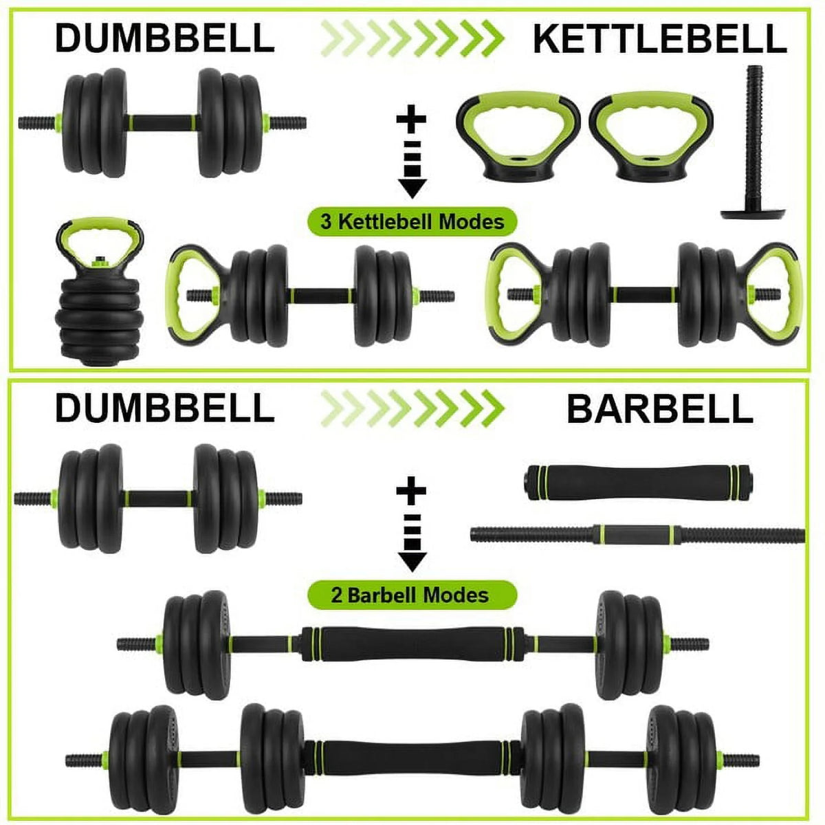 4-in-1 Adjustable Dumbbells Set 66 LBS S595020