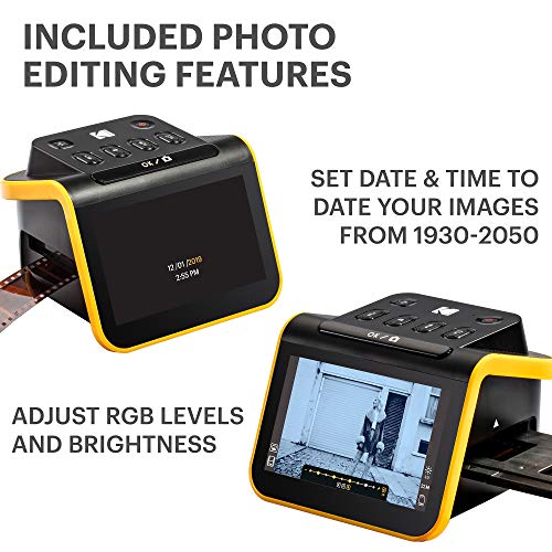 Film & Slide Scanner with 5” LCD Screen, 22MP JPEG Photos, Compatible with 135, 126 and 110 Film X40477
