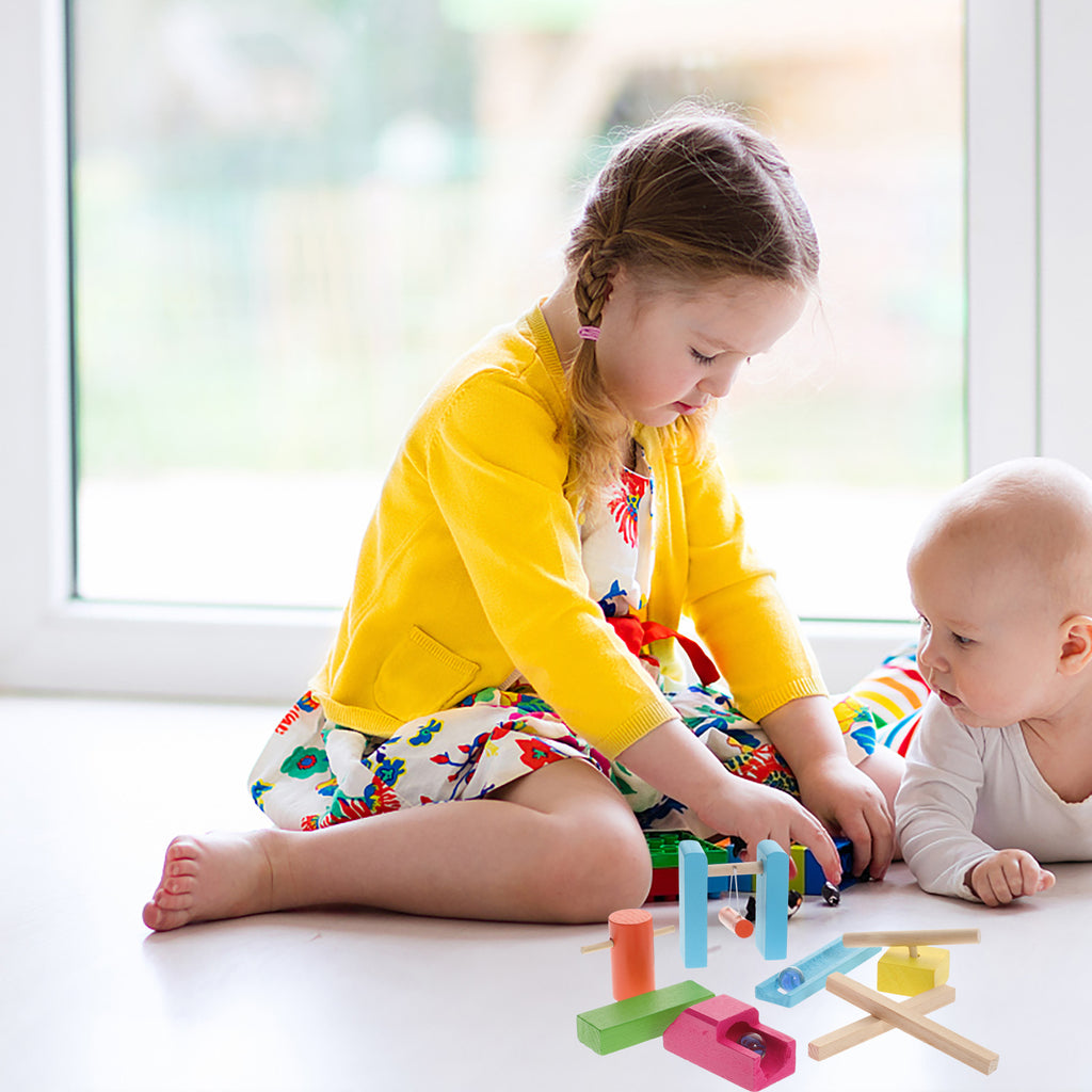 Wooden Dominoes Blocks Building Toy Educational Toys N638