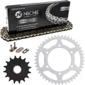 Drive Sprocket Chain Combo Front 16 Rear 45 Tooth 520NZ Standard 114 Links Pack of 2 Y737