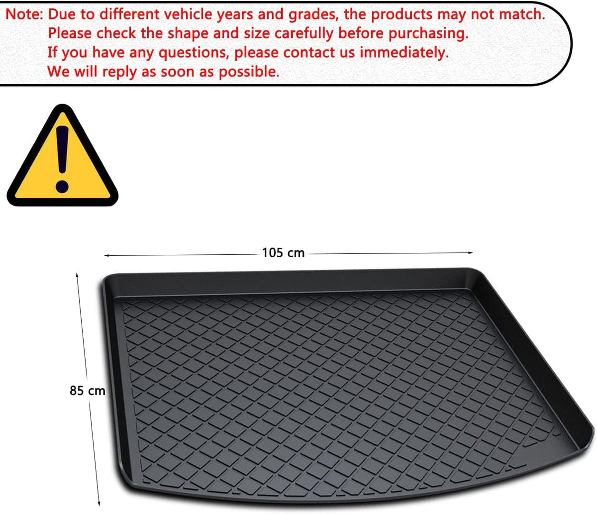 Black Heavy Duty Rubber Waterproof Cargo Tray Trunk Mat S166752