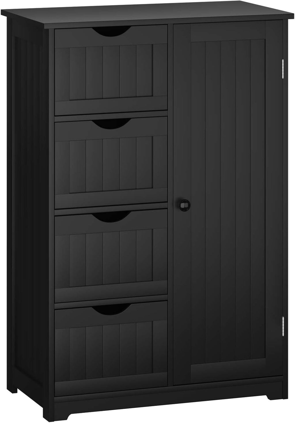 Gray Wooden 4 Drawer 1 Door Storage Cabinet W6754