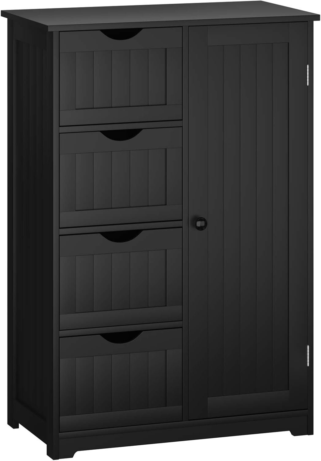Gray Wooden 4 Drawer 1 Door Storage Cabinet W6754
