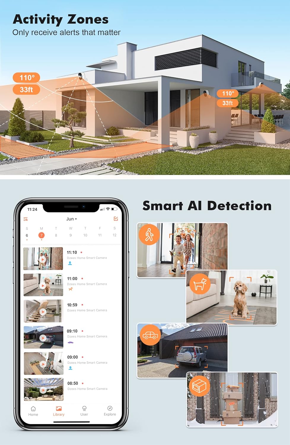 Security Camera Wireless Outdoor 2 pcs F252671