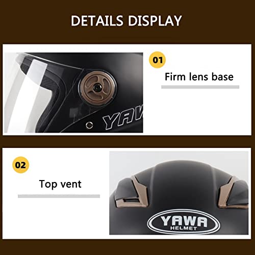 3/4 Open Face Helmet with Clear Visor Z8205