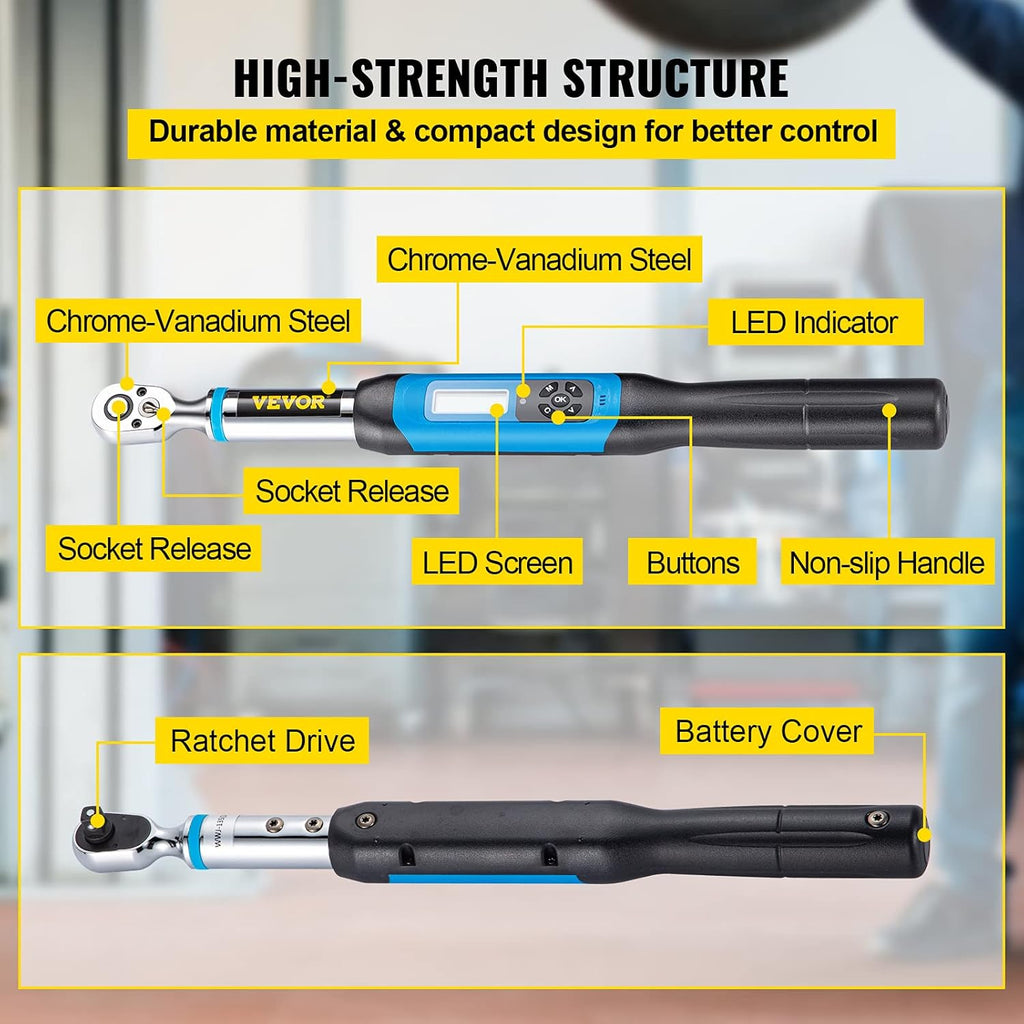 3/8 Drive Digital Torque Wrench with Socket Set & Case S630121