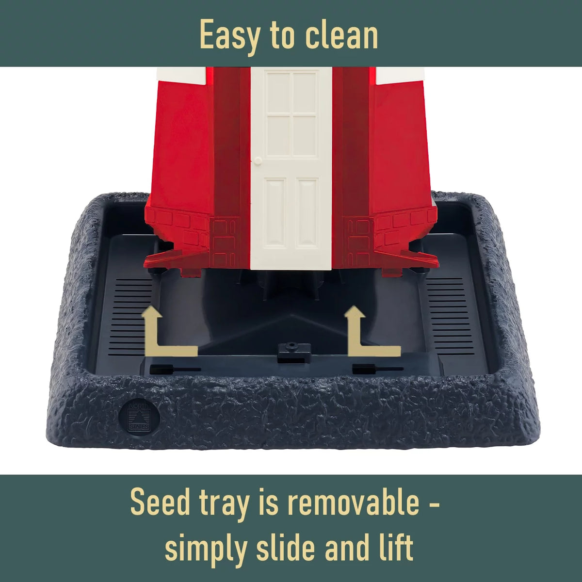 Red & White Lighthouse Hopper Bird Feeder, 8 lb. Capacity G151324