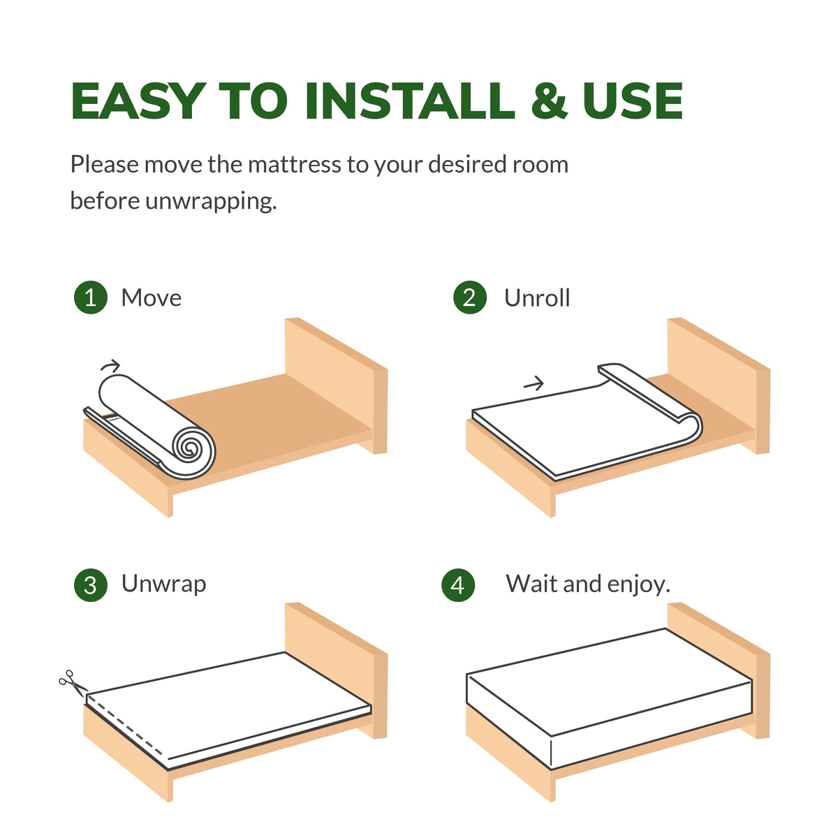8 inch Full Size Memory Foam Mattress C622
