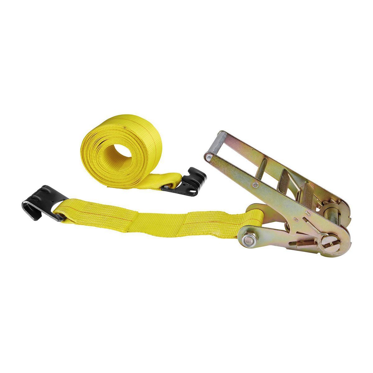 4 in. x 27 ft. Ratcheting Cargo Strap with Flat Hook P8897
