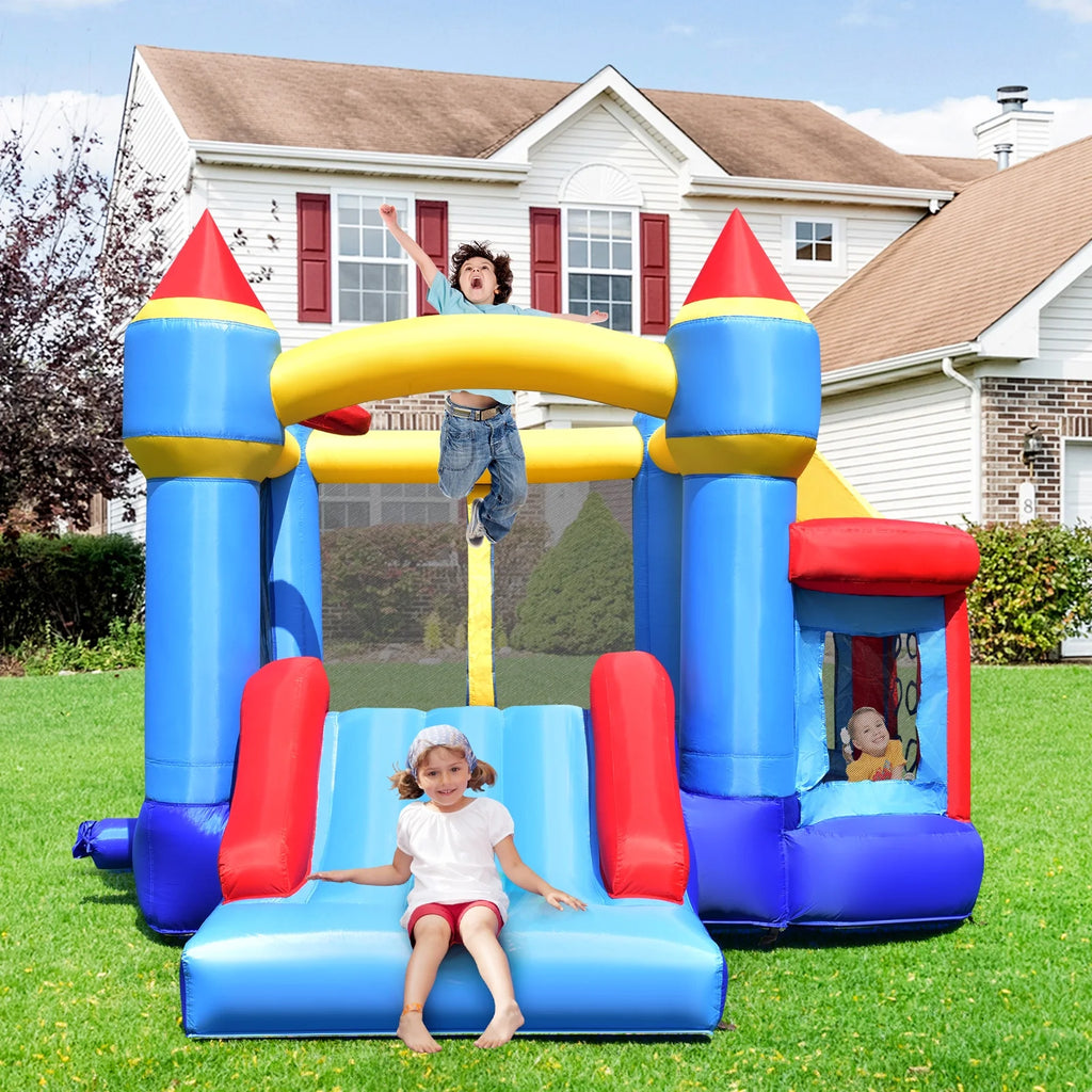 Inflatable Bounce House Castle Slide Bouncer with Basketball Hoop K4029
