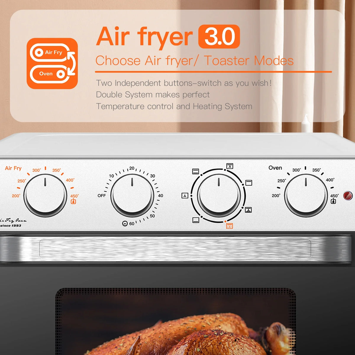 7-In-1 Air Fryer Toaster Convection Oven Combo 24 Quart X3304