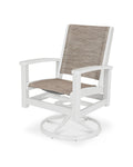 Satin White Swivel Rocker A7377