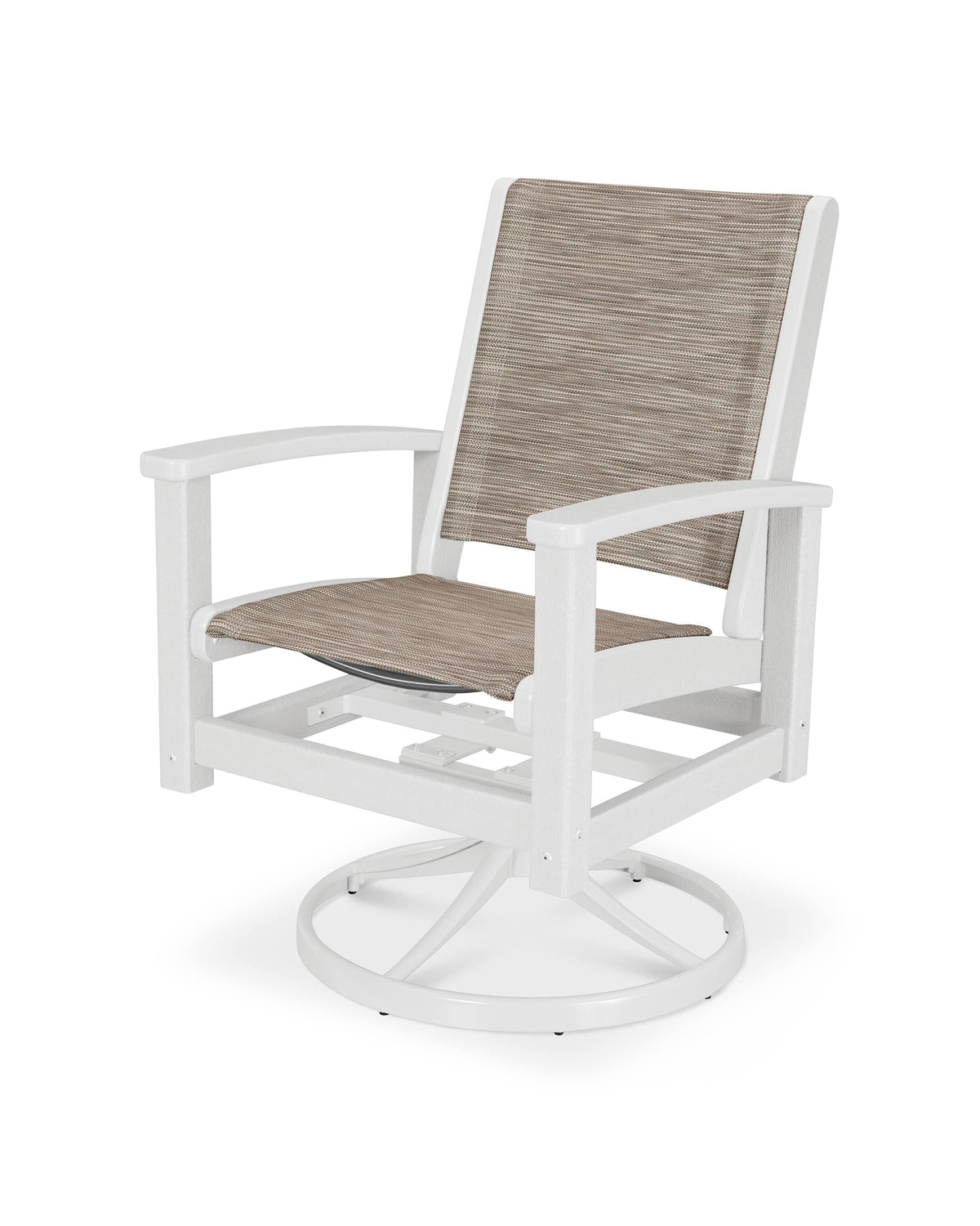 Satin White Swivel Rocker A7377