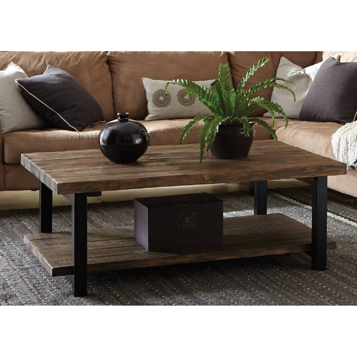Metal and Reclaimed Wood Coffee Table V18572