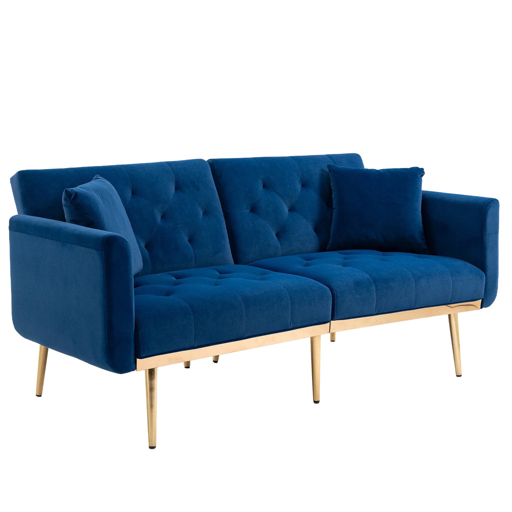 Blue Velvet Sofa Loveseat Set Z7943