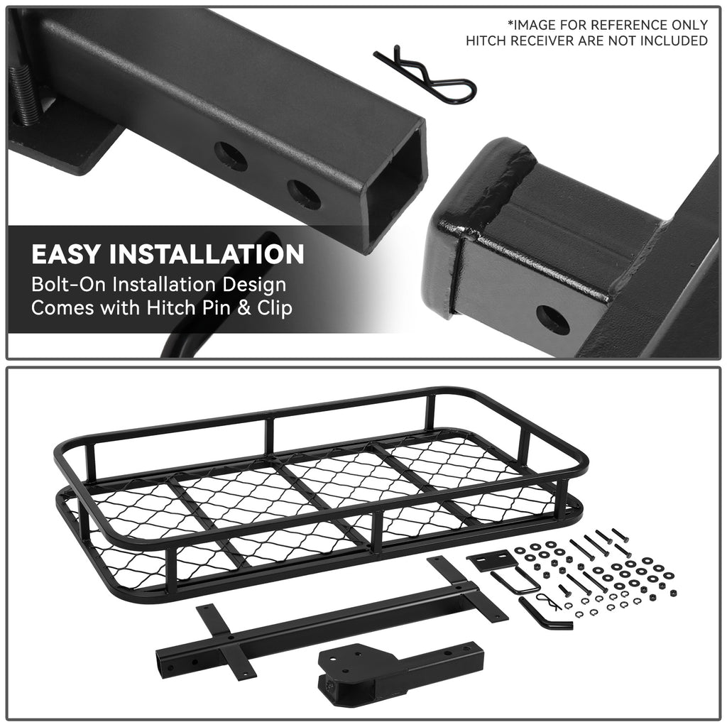 Foldable Rear Cargo Carrier Basket for 2" Receiver Tow Hitch E6822