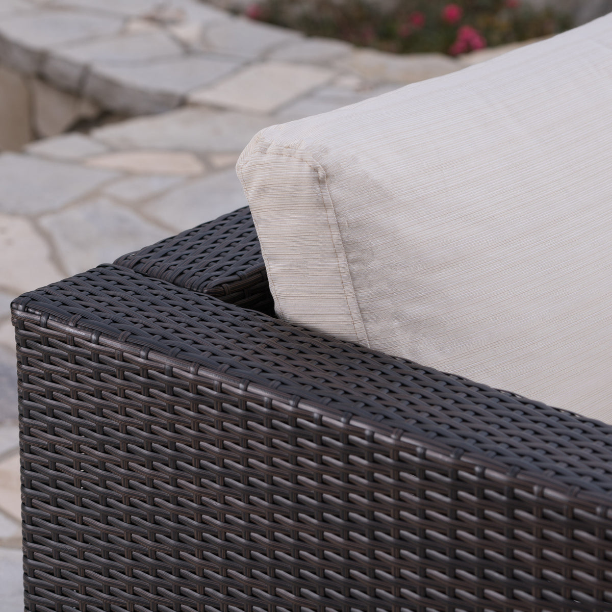 7 Seater Wicker Dining Sofa Set with Water Resistant Cushions I51677