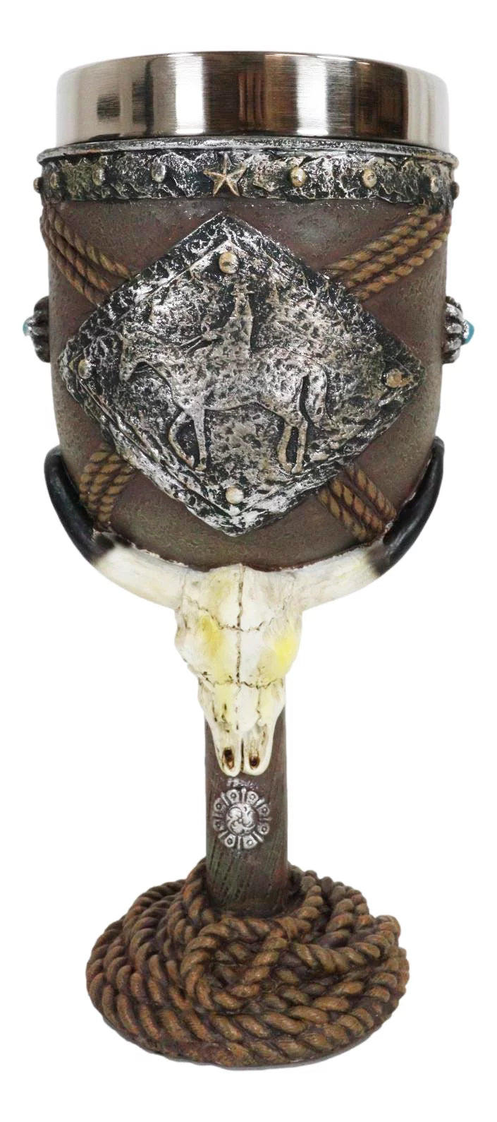 Bison Steer Skull Wine Goblet Chalice K3400