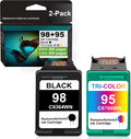 2 Pack Black Tri-Color Remanufactured Ink Cartridge Y605