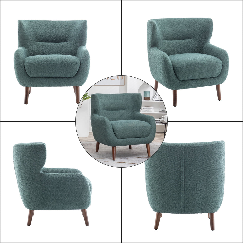 Green Tufted Wingback Armchair Y3120