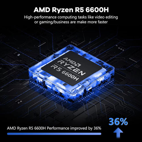 15.6" Gaming Laptop IPS FHD AMD Ryzen 5 6600H 6-Cores 660M GPU 32GB DDR5 RAM 1TB SSD W154